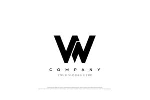 Initial Letter AW Logo or WA Logo Design vector