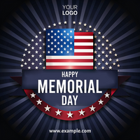 A poster for Happy Memorial Day psd