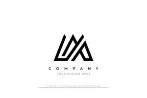 Simple Letter AM or MA Logo Design vector