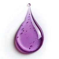 púrpura pintar soltar aislado en blanco antecedentes con sombra. púrpura pintar explosión foto