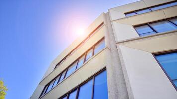 Modern elements in contemporary architecture.. Architectural details of a modern apartment building. photo