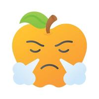 Have a look at this creative icon of frustrated emoji, trendy style vector