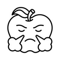 Have a look at this creative icon of frustrated emoji, trendy style vector