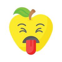 Disgusted emoji design, customizable unique vector