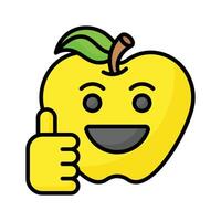 Thumb up, like emoji design, easy to use and download vector