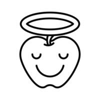 perfectamente diseñado icono de ángel emojis, Listo a utilizar vector