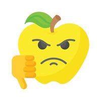 Disgusted emoji design, customizable unique vector