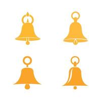 Bell icon set on white background. illustration in trendy flat style vector