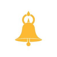 campana icono en blanco antecedentes. ilustración en de moda plano estilo vector