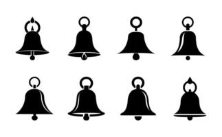 Bell icon set. Black Bell notification icon set on white background. illustration vector