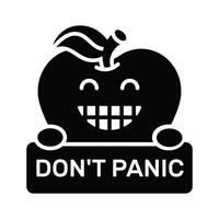 Dont panic emoji design, customizable flat style vector