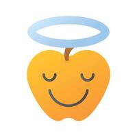 perfectamente diseñado icono de ángel emojis, Listo a utilizar vector