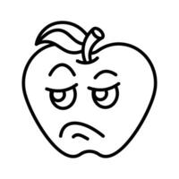 Pixel perfect icon of jealous emoji, isolated on white background vector