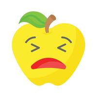 Painful expression, trendy icon of pain emoji, editable vector