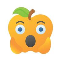 Oh My God expression emoji design, editable vector