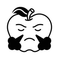 Have a look at this creative icon of frustrated emoji, trendy style vector