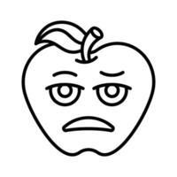 Bored face expression, icon of bored emoji, premium vector