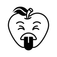 Disgusted emoji design, customizable unique vector