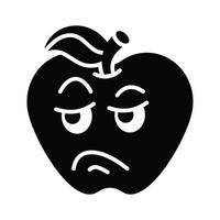 Pixel perfect icon of jealous emoji, isolated on white background vector