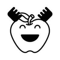 Enthusiastic emoji icon, happy face design vector