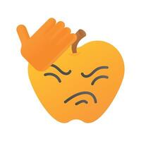 Get this creative icon of frustrated emoji, ready to use vector