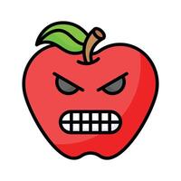 Hate emoji design in trendy style, ready to use icon vector