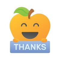 agarrar esta cuidadosamente hecho a mano icono de Gracias emojis, Listo para prima utilizar vector