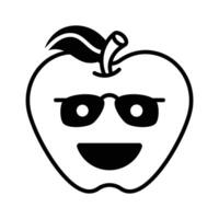 Nerd emoji icon design, ready for premium use vector