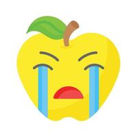 Get this amazing crying emoji design, customizable vector