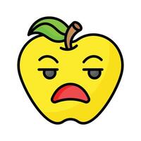 Irritated emoji design, ready to use and download premium vector