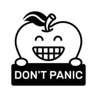 Dont panic emoji design, customizable flat style vector