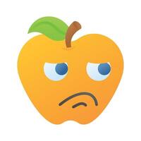 Disgusted emoji design, customizable unique vector