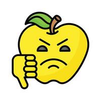 Check this amazing icon of dislike emoji, unique and creative vector