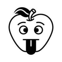 Visually perfect dumb emoji icon design, easy to use and download vector