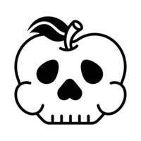 Skull design, spooky icon in modern style vector