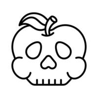 Skull design, spooky icon in modern style vector