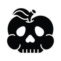 Skull design, spooky icon in modern style vector