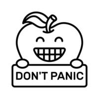 Dont panic emoji design, customizable flat style vector