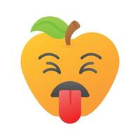 Disgusted emoji design, customizable unique vector