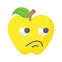 Disgusted emoji design, customizable unique vector