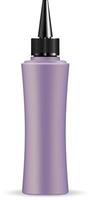 Cosmetic bottle mockup with dropper cap. Realistic 3d cosmetics container illustration. Beauty product design. vector