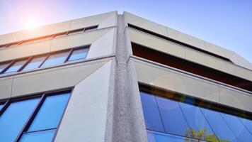 Modern elements in contemporary architecture.. Architectural details of a modern apartment building. photo