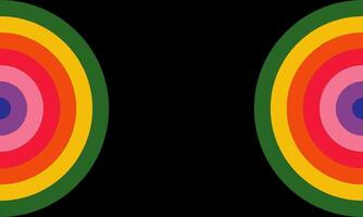 Rainbow circle stripe lines background. illustration vector