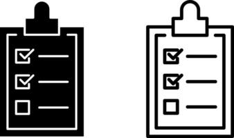 survey form icon, sign, or symbol in glyph and line style isolated on transparent background. illustration vector