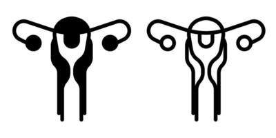 vagina icono, firmar, o símbolo en glifo y línea estilo aislado en transparente antecedentes. ilustración vector