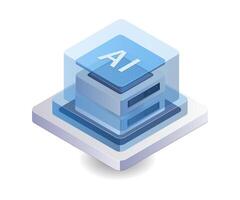 Server artificial intelligence technology management vector