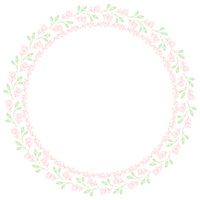 Zier dekorativ Blume im runden Rahmen auf Hintergrund png