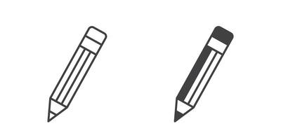 lápiz icono en plano estilo. oficina suministros ilustración en aislado antecedentes. escritura firmar negocio concepto. vector