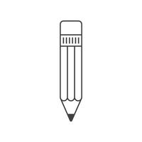 lápiz icono en plano estilo. oficina suministros ilustración en aislado antecedentes. escritura firmar negocio concepto. vector