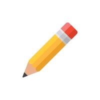 Pencil icon in flat style. Office supplies illustration on isolated background. Writing sign business concept. vector